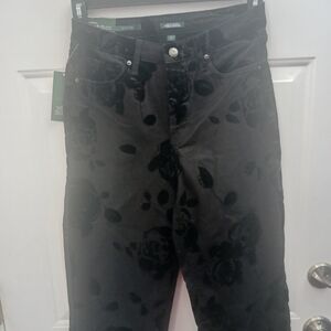 Wild Fable Black Velvet Burnout Jeans